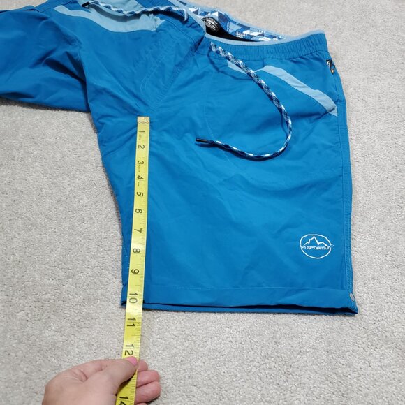 LA SPORTIVA Nirvana Rock Climbing Shorts 10" Pull-On Mid-Rise Blue Women's Large - Picture 14 of 15